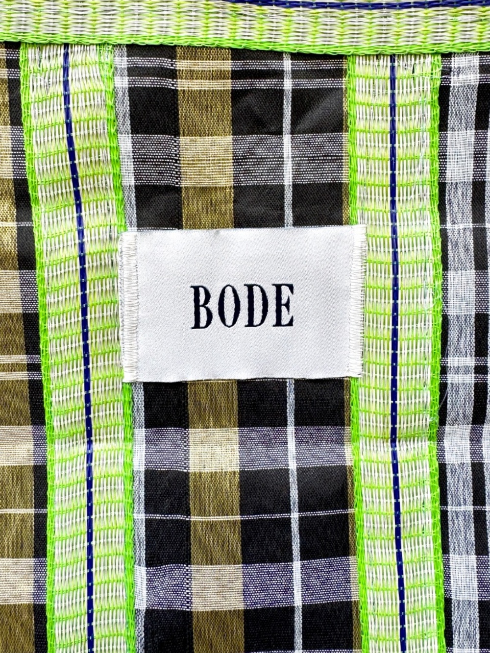 NEW BODE Checkered Shopping Bag Tote
